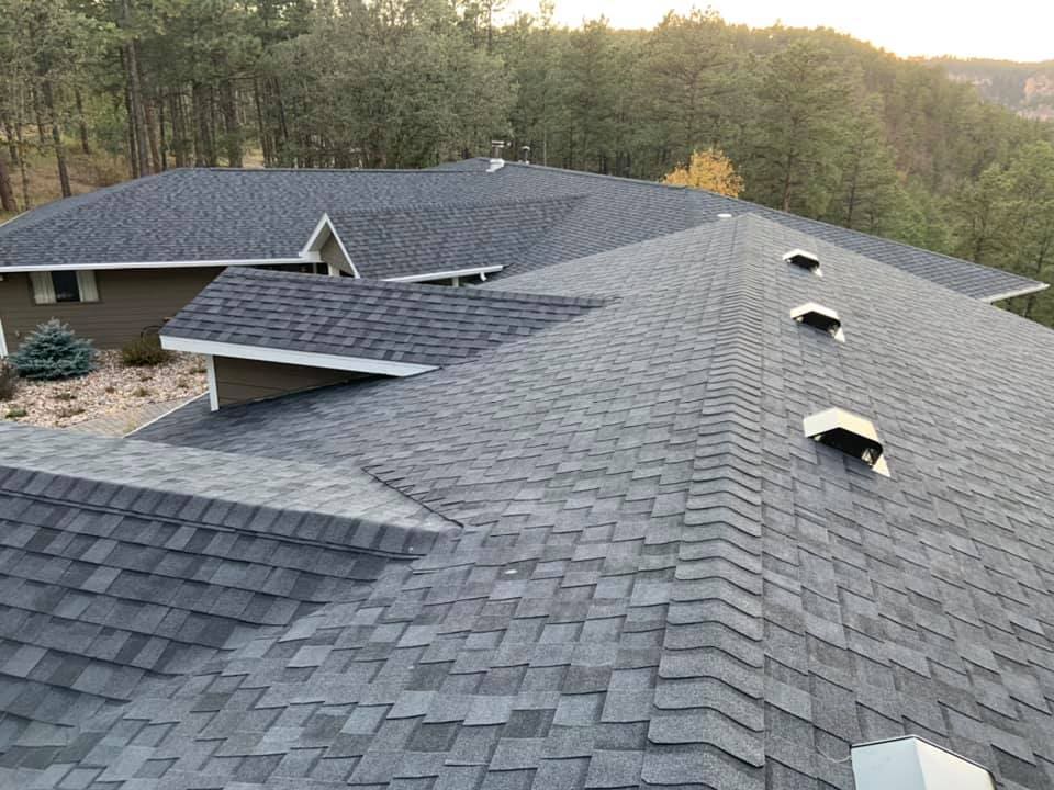 Newly Installed Shingles on a Roof in Rapid City