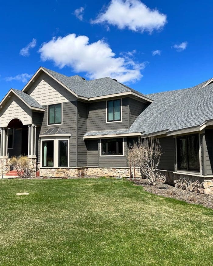 New siding on a Rapid City home with Rock Accents